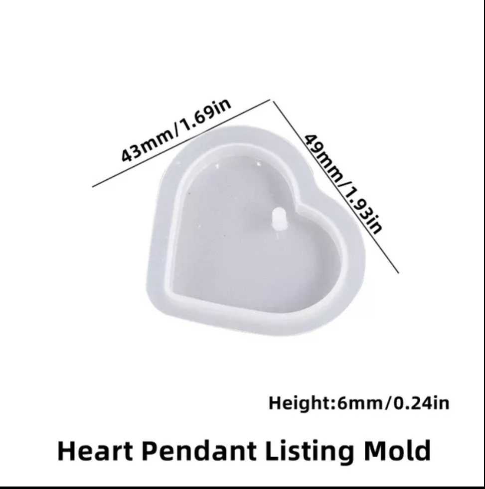 Heart pendant / key tag mold