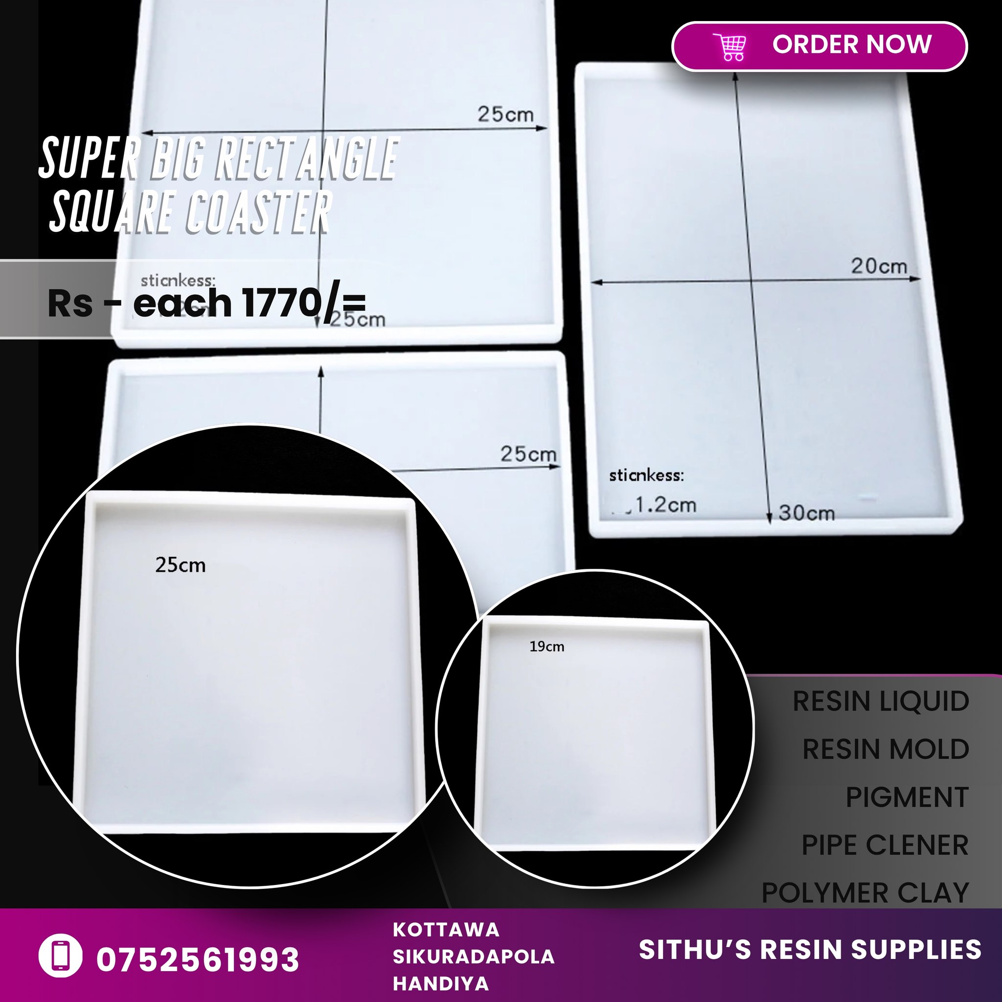 large squar Epoxy Resin Mold