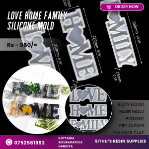 Word Silicone Mould Love Family Home Welcome