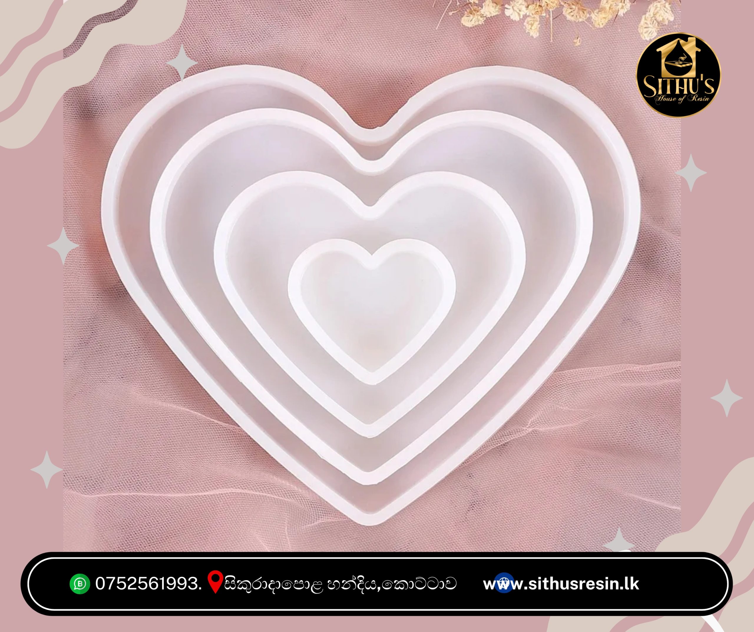 Heart Shape Silicone coster Molds