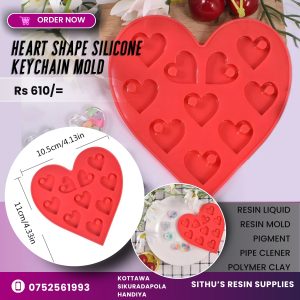Small Heart Keychain Resin Mold