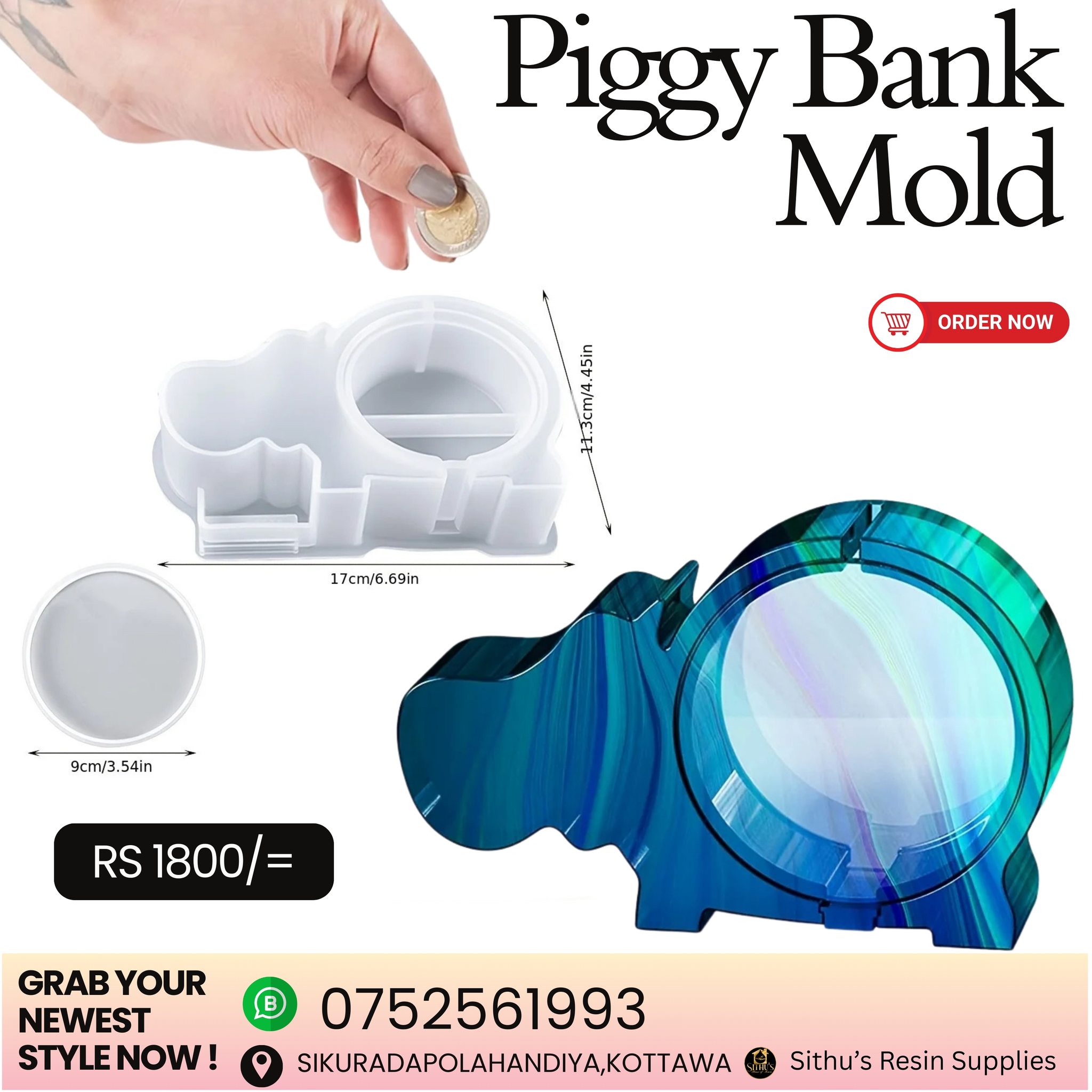 Animal Piggy Bank Silicone Mold