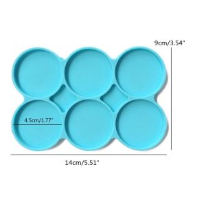6-Cavity Silicone Large Round Molds