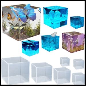 3D Square Cube box Epoxy Resin Mold