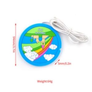 USB හිට් පැඩ්  USB Warmer Gadget Cartoon Silicone thin Cup-Pad