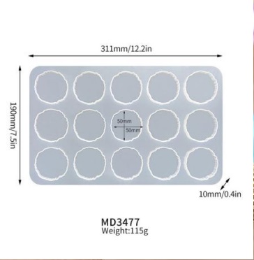 Irregular Round Silicone Coaster Molds